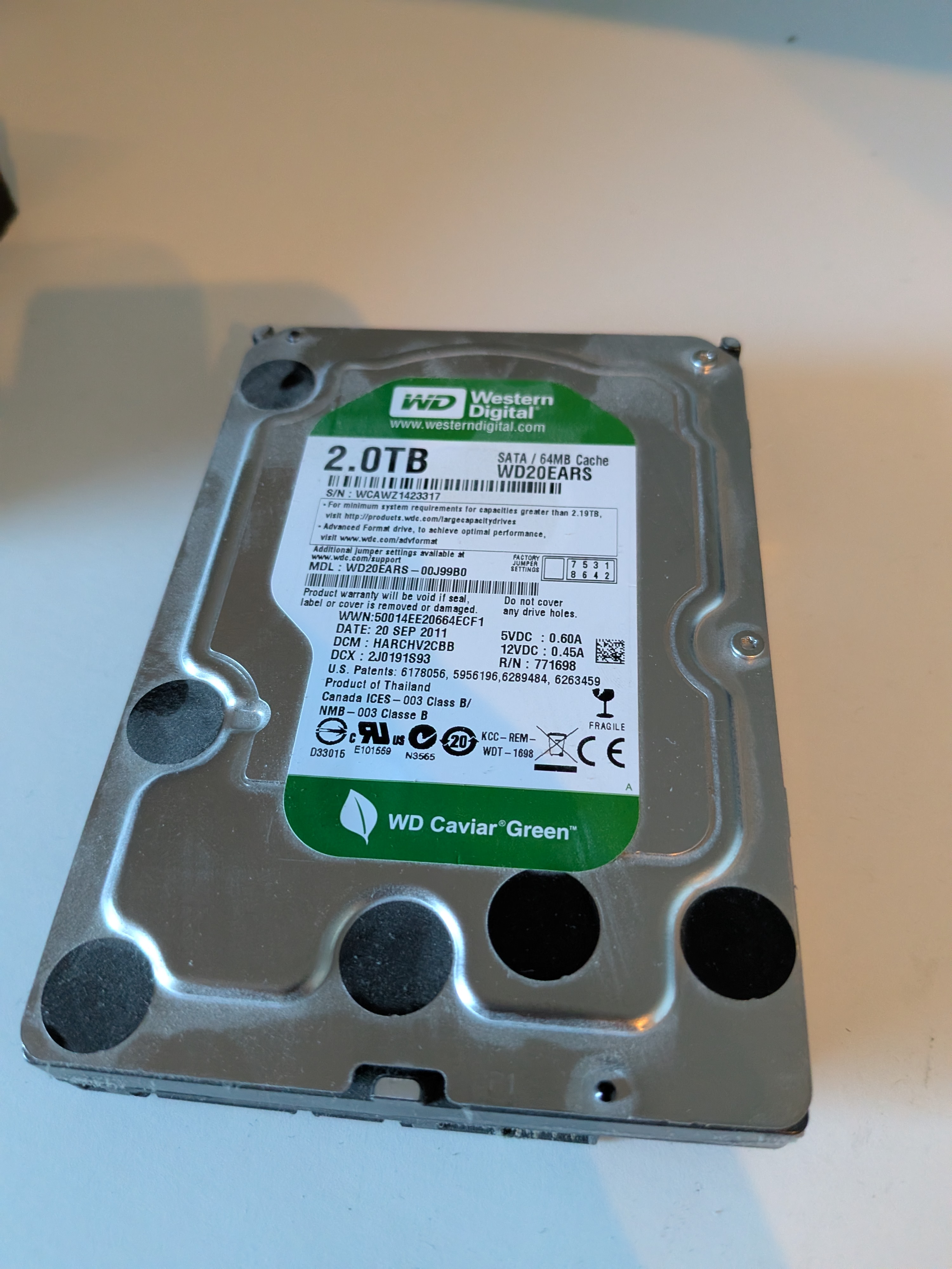 Western Digital 2TB SATA Hard Drive